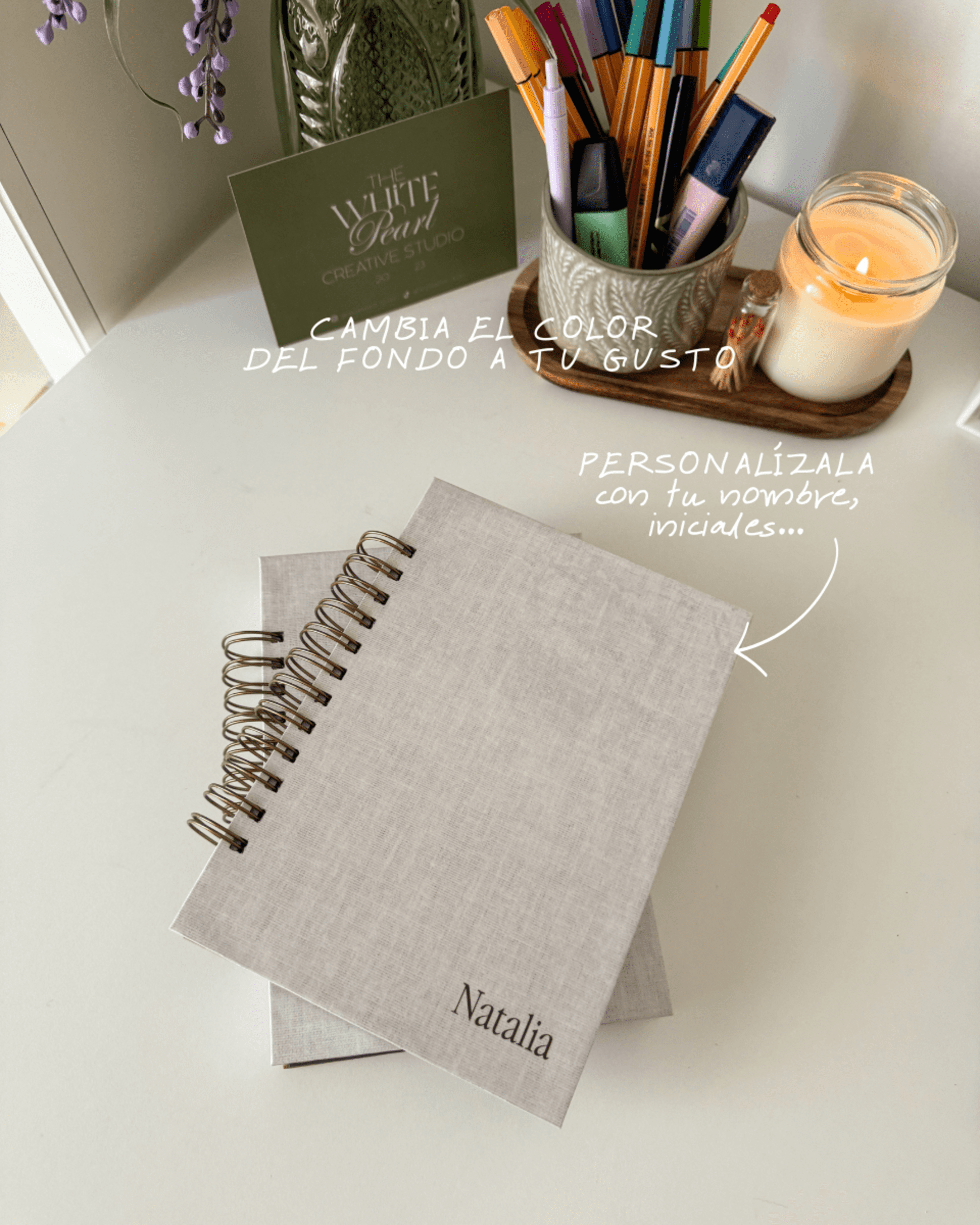 Agenda - efecto tela personalizada - 2