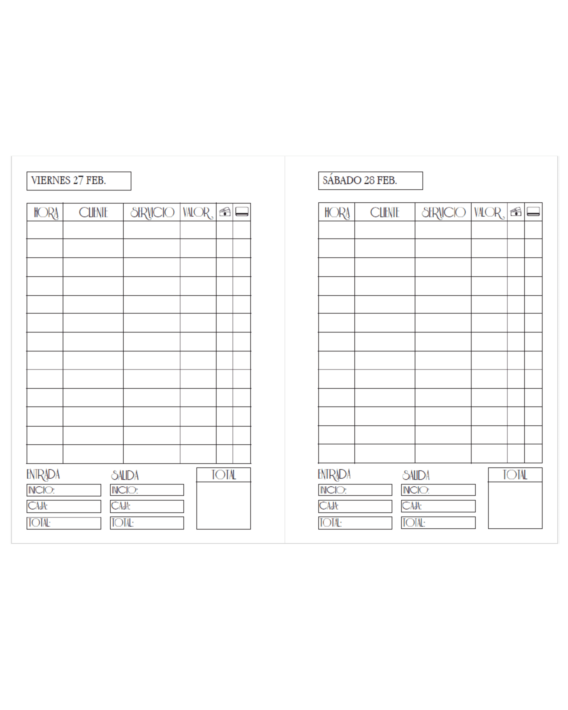 Agenda centro PERSONALIZADA - MODELO Rakhi - 2